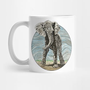 African Elephant Strutting Mug